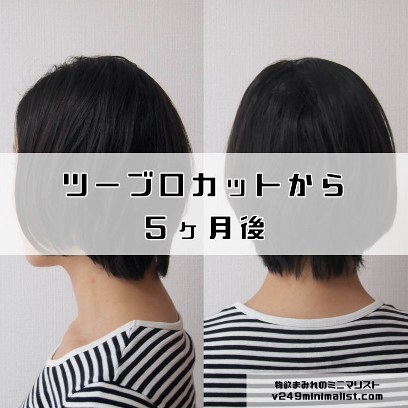 成長 ツーブロカットから5ヶ月目 記録 物欲まみれのミニマリスト