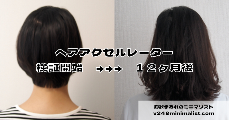 検証中 ヘアアクセルレーターの使用経過まとめ 写真データ公開 物欲まみれのミニマリスト